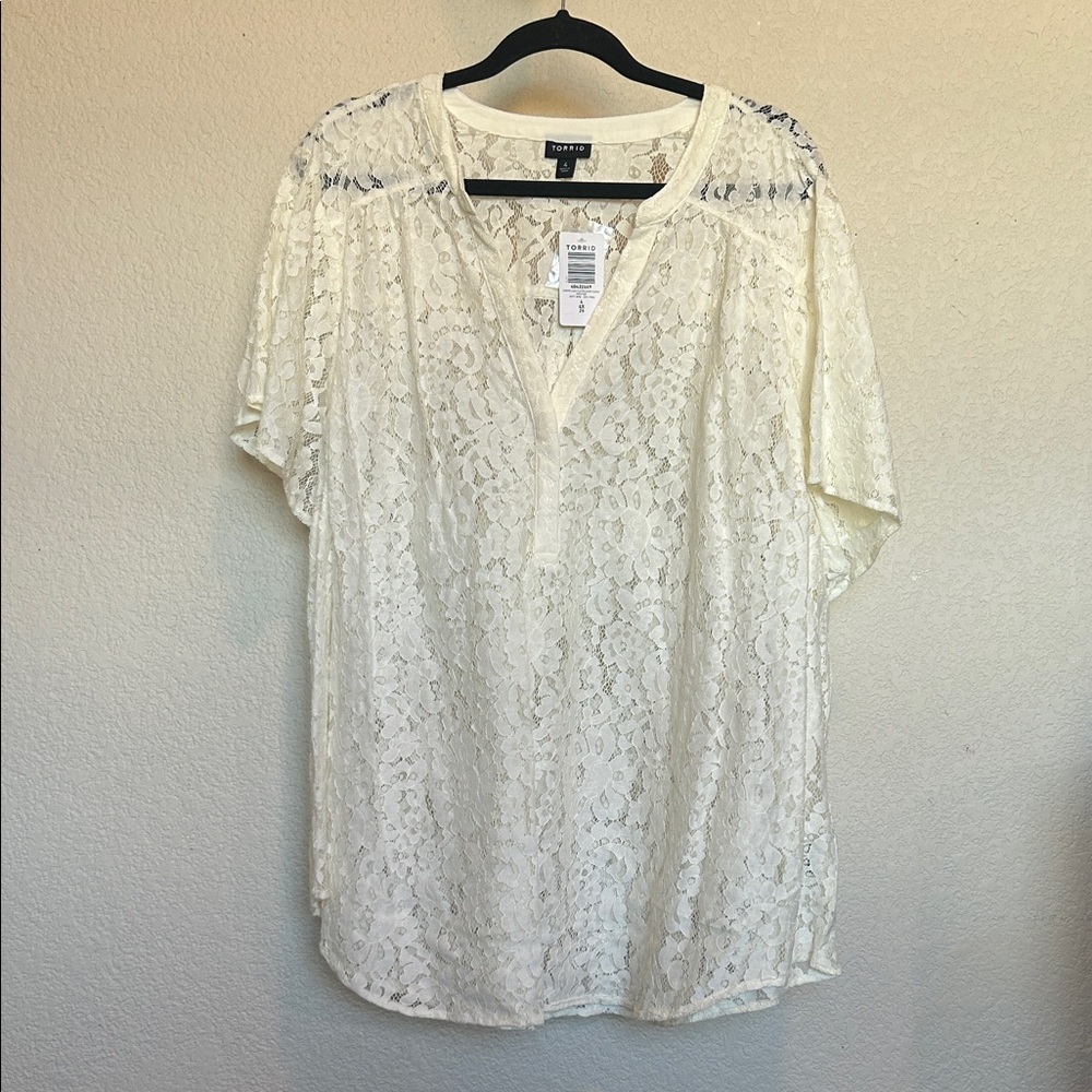 Torrid Ivory Lace Blouse